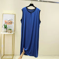 Cool Lightweight Modal Sleepwear Long One-Piece Robe for Men Summer Thin Breathable Naked Sleep Suit Home Comfortable Pajamas