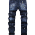 Men Skinny High Stretch Ripped Denim Jeans for Man Casual | SAMAG
