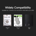 Transparent HDD Case HDD Enclosure 2.5 Inch SSD SATA To USB 3.0 Type-C 3.1 Adapter Portable External Hard Drive Box Tool-Free