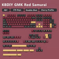 KBDiy GMK Blue Samurai Keycap Cherry Profile Double Shot PBT ISO Keycaps For Gamer Mechanical Keyboard Kit Gaming Point Key Cap