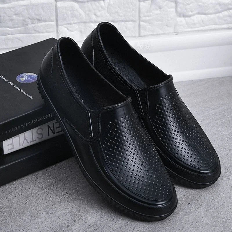 Low-Top Work Slip-on Male Shoes Water Low-heel Galoshes for City Cheap Wellies Fishing Offer Plastic Gumboots Men's Rain Boots