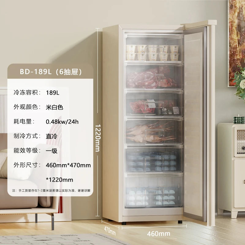 refrigerator retro single door double door small household kitchen refrigerated and frozen mini