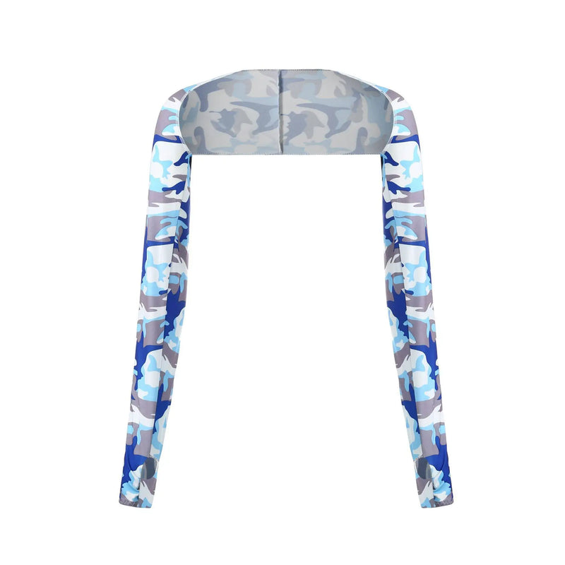 Oversized Integrated Shoulder Ice Sleeves Sun Protection Fake Arm Cover Shawl Unisex Summer Outdoor Cooling Breathable Stretchy