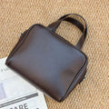 Mendy Women Genuine Leather Handbag Mini Boston Bag Top Handle Detachable Shoulder Strap Crossbody Purse Luxury Designer Structu
