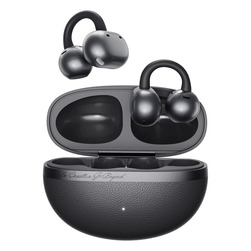 QCY CT06 Clip On Earbuds Crossky C50 Open Ear Wireless Bluetooth 6.0 Headphones with 4 Mic 35H Earbuds Comfortable for Running