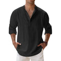 New Cotton Linen Shirts for Men Casual Lightweight Long | SAMAG