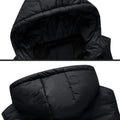 Men Autumn Winter Thickened Waistcoat Hooded Sleeveless Zipper Placket Vest Coat Down Vest Outwear Men's Iinsulated Vest