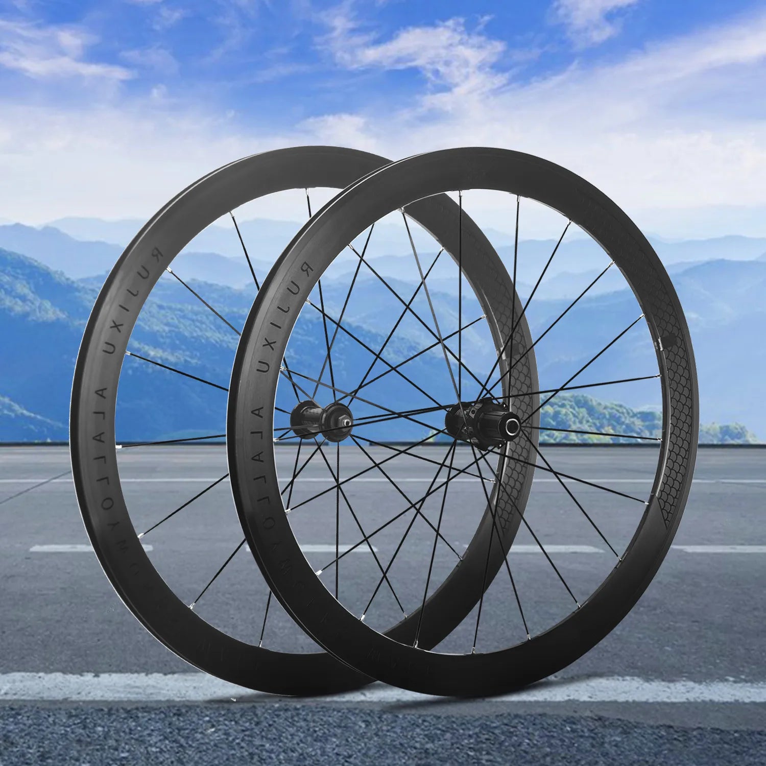 Road Bike Wheels Superlight 700 C30/ 40/50mm Aluminum Alloy Clincher Rim Thru Axle Center Lock Disc Brake Elite Bicycle Wheelset