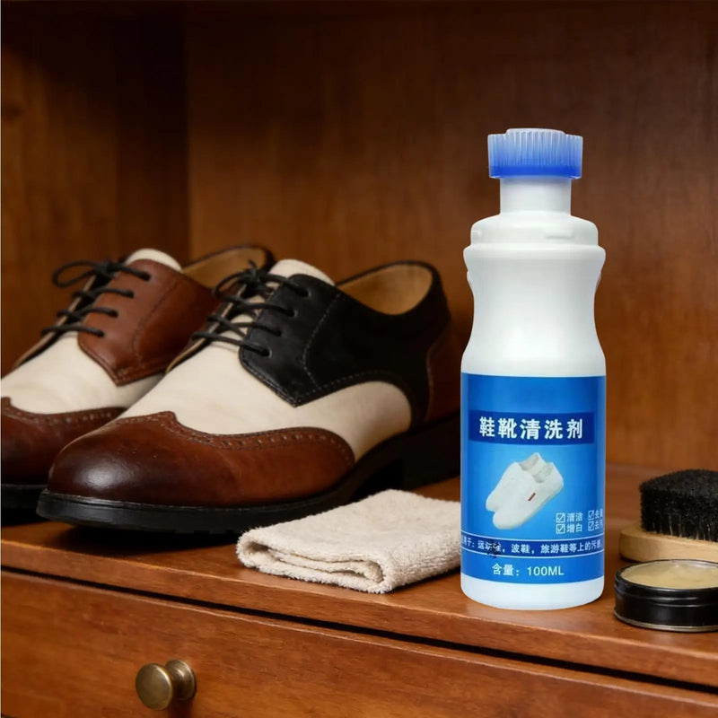 White Shoe Cleaner 100ml Foam Waterless whitening Remover gentle Efficient nursing Leather Shoe Cleaner for Leather Mesh Fabric