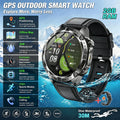 2026 Offline Map New Smart Watch 3ATM Waterproof GPS Navigation Compass Altimeter Flashlight Men 170+ Sports Bracelet Men Women