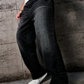 Vintage Style Men's Black Washed Distressed Loose Wide | SAMAG