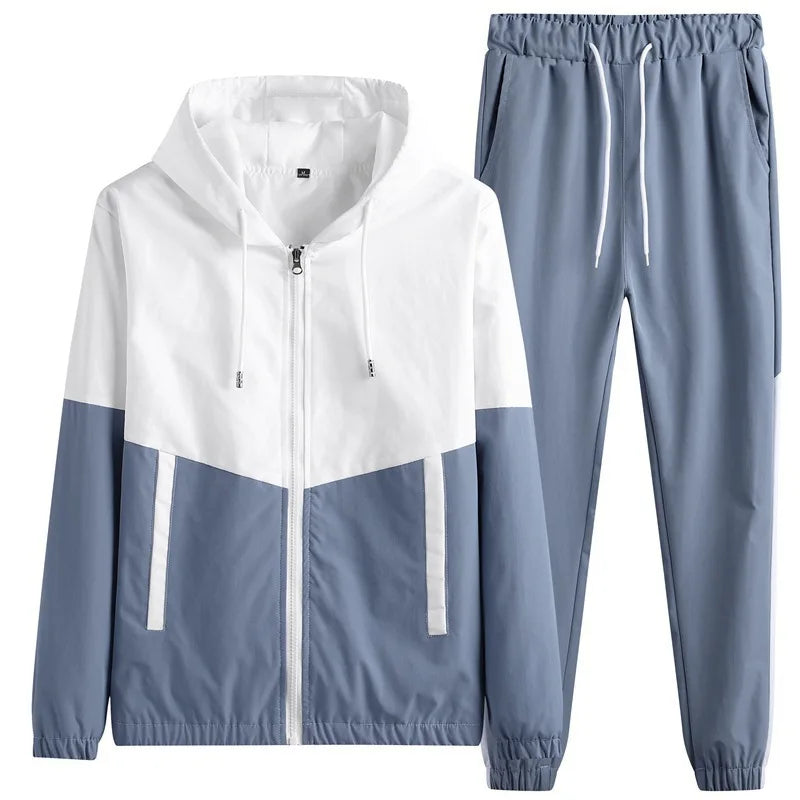 M - 6XL New Men's Sportswear Set from Japan South Korea Autumn Casual Wear Hooded Jacket Leg Tied Pants - View 11 | SAMAG
