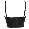 Wechery Women Leather Corset Top Crop Bustier Gothic Bra Push Up Bodice Sexy Lingerie Corselet Party Short Camis Plus Size 6XL