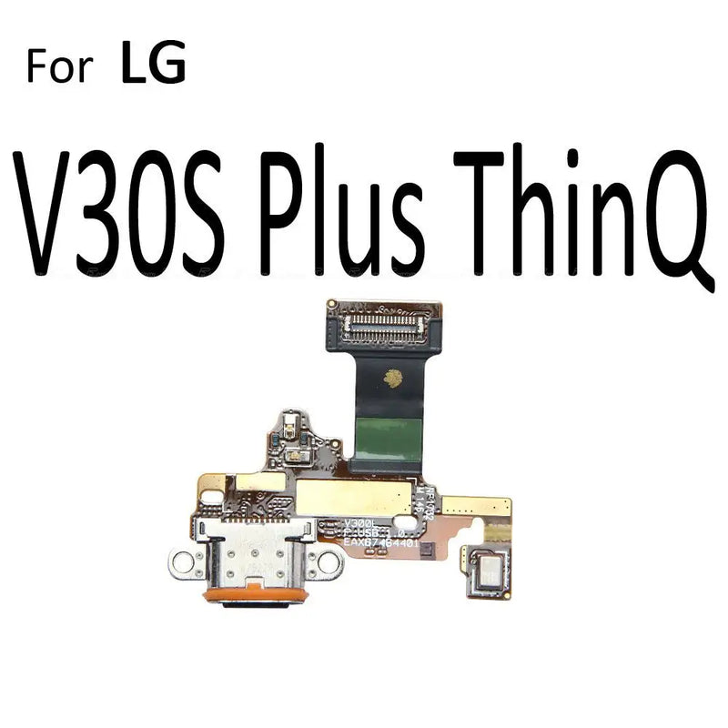 Power Charger Dock USB Charging Port Plug Board With Mic Flex Cable For LG V30 V30S Plus V35 V40 V50 V50S V60 ThinQ 5G