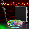 39.4" 360 Photo Booth for 5 People with Glass Stage 360 Photobooth Machine with APP/Remote Cotrol 360Photo Booth for Parties