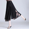 Korean Fashion Capri Pants Women Black Print Summer Thin - View 3 | SAMAG