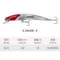 110MM 14G Minnow Fishing Lures 3D Crystal Floating - View 11 | SAMAG