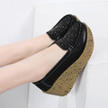 Thick Soled Women's Shoes Fashionable Sequin 2024 summer New Trend Anti Slip Comfortable Shoes Outdoor Casual Shoes Heels