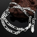 925 Sterling silver 18K gold Necklace 6MM sideways chain Nice noble for Men Women fashion Jewelrys Wedding party