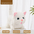 New Walking Kitty Plush Toy Electric Interactive Cat Stuffed Animal Meowing Tail Wagging Head Nodding Cat Pet Toy For Kids Gift