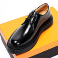 Luxury Mens Dress Shoes Genuine Leather Brogue British Business Suit Thick Sole Formal Casual Breathable Wedding Shoes Male
