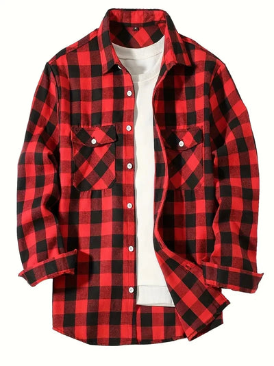 Spring and Autumn Fashion Cotton Long Sleeve Men's Shirt | SAMAG