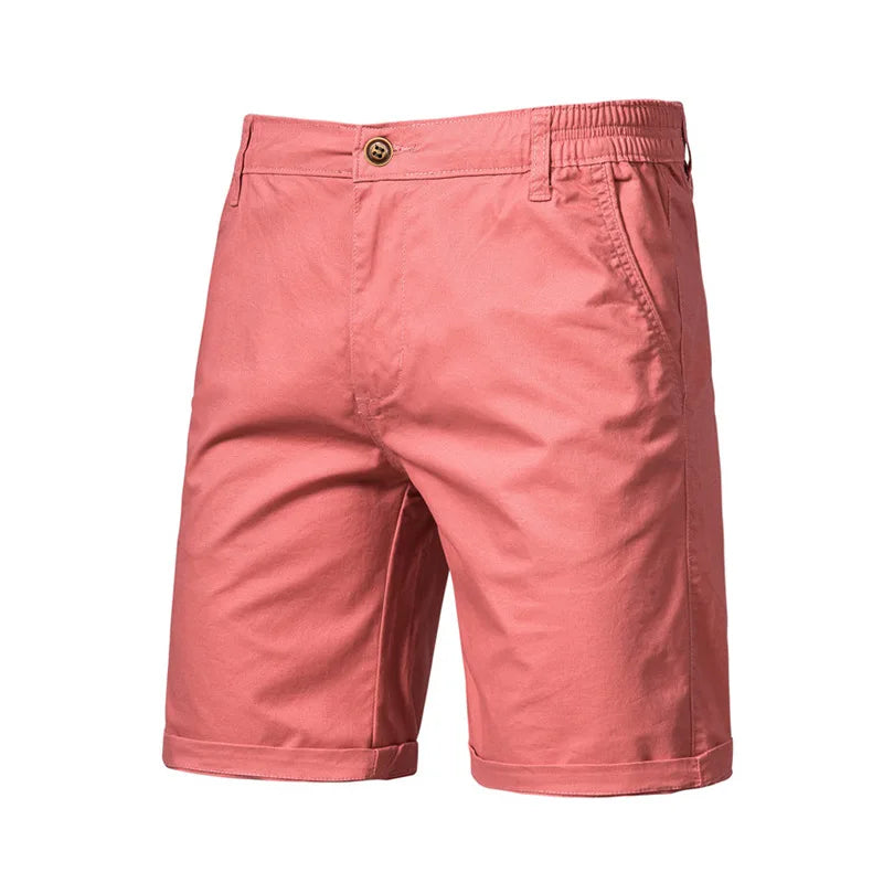 Summer Men's Shorts Solid Color Mid-Waist Elastic | SAMAG