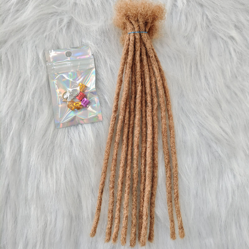 Dreadlocks Sister Locs Extensions Handmade Soft Crochet Brazilian Human Hair Braiding 10in Ombre Short Hair 10Strands/lot