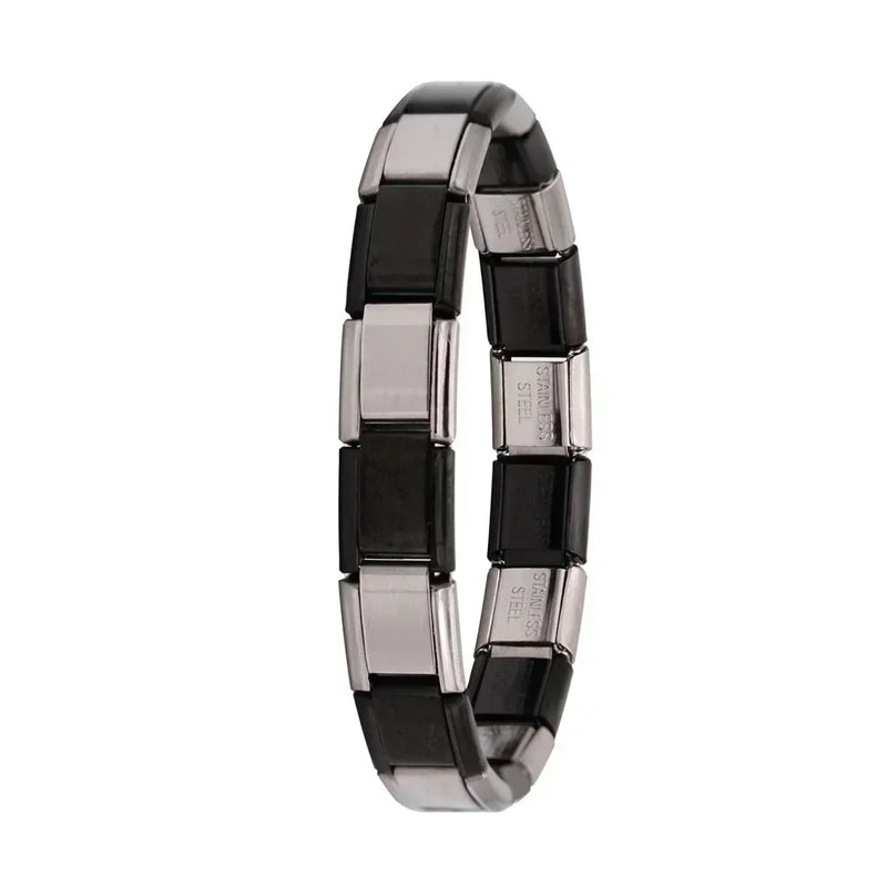 Hapiship New Women's Jewelry 9mm Width Itanlian Elastic Charm Bracelet Fashion Stainless Steel Bangle ST - Visuel 11 | SAMAG