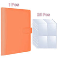 A5 Notebook Photocard Binder with 4 Pockets Sleeves, 6 Ring  PU Leather Binder Loose Leaf Personal Organizer Photo Binder Book