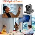 Runpu 4K60FPS NDI Camera POE 12X 20X Zoom AI Tracking PTZ Camera SDI HDMI USB POE IP Conference Camera for Church Live Streaming