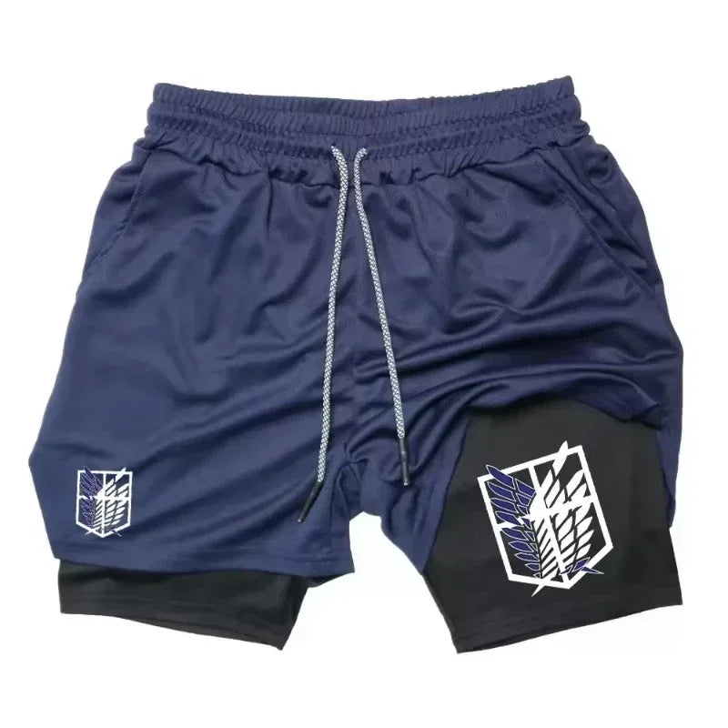 2026 New Two-in-One Sports Shorts, Men's Sportswear Breathable and Casual Double-Layer Basketball Shorts M-3XL0611