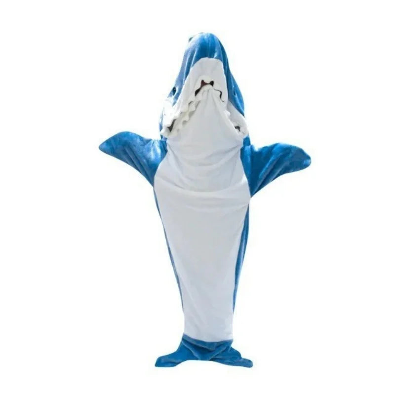 Large Size Thickened Warm Flannel Winter Pajamas Shark | SAMAG