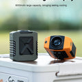 Mini 8000mAh Travel Wearable Waist Fan Camping Outdoor Rechargeable Cooling Fan With Night Light and Power Bank Air Circulator