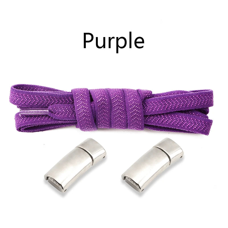 Metal Lock Magnetic Shoelaces Flat Sports Enthusiasts No Tie Shoe Laces Safe And Reliable Lazy Shoelace Rubber Band Shoestrings
