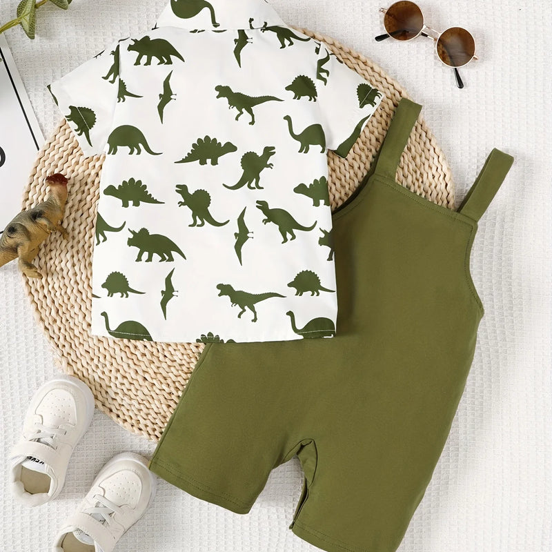Spring and Summer Dinosaur Short Sleeve Shirt - View 2 | SAMAG