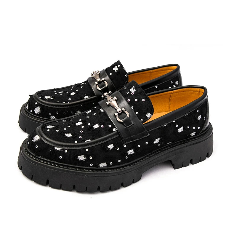 Hot selling thick soled men's shoes Trendy brand designer style Outdoor fashion street walking Daily Young Work Shoes 38-46