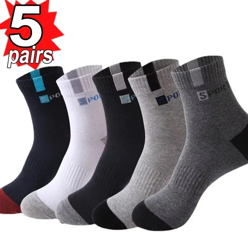 10对 Breathable Cotton Sports Stockings Men Bamboo Fiber | SAMAG