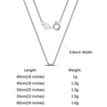 ORSA JEWELS 100% 925 Sterling Silver Link Chain Necklaces Minimalism Snake/Paperclip/Box/Figaro/Chopin/Cuban Chains 40-60cm