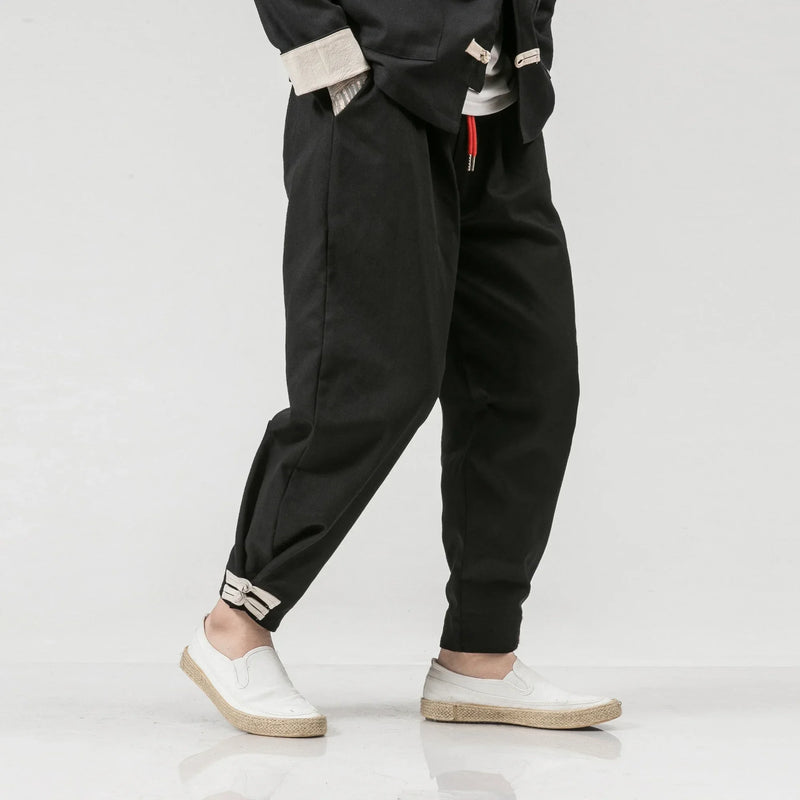 Chinese Traditional Retro Coat Man Autmn Long Sleeve Tang Suit Mandarin Collar Buckle Jacket Oriental Cotton Kung Fu Shirt