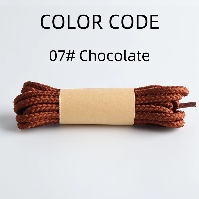 Classic Round Shoelaces Durable Polyester Solid Sneaker Boot Laces Anti-loose Replacement Sports Shoes Laces 1 Pair