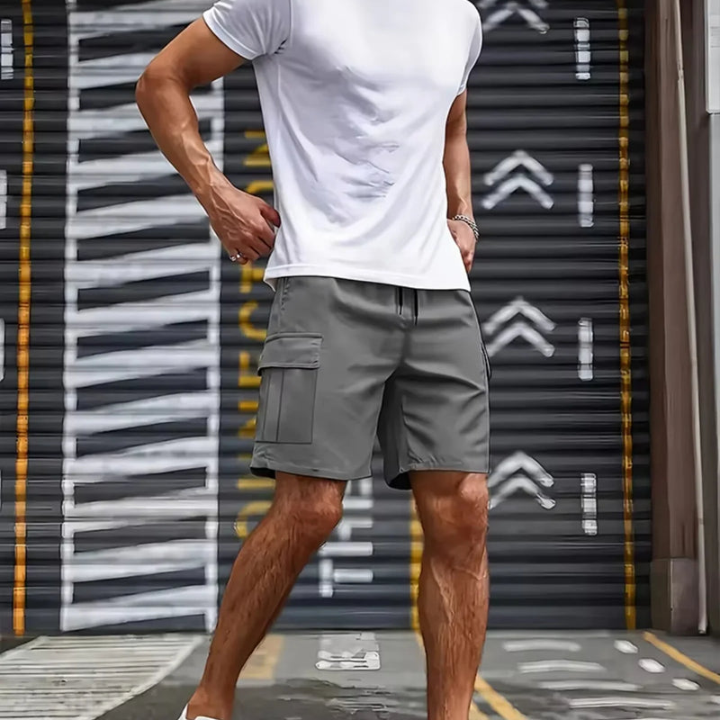 Fashion Men Trend Cargo Shorts Letter Print Pocket Summer | SAMAG
