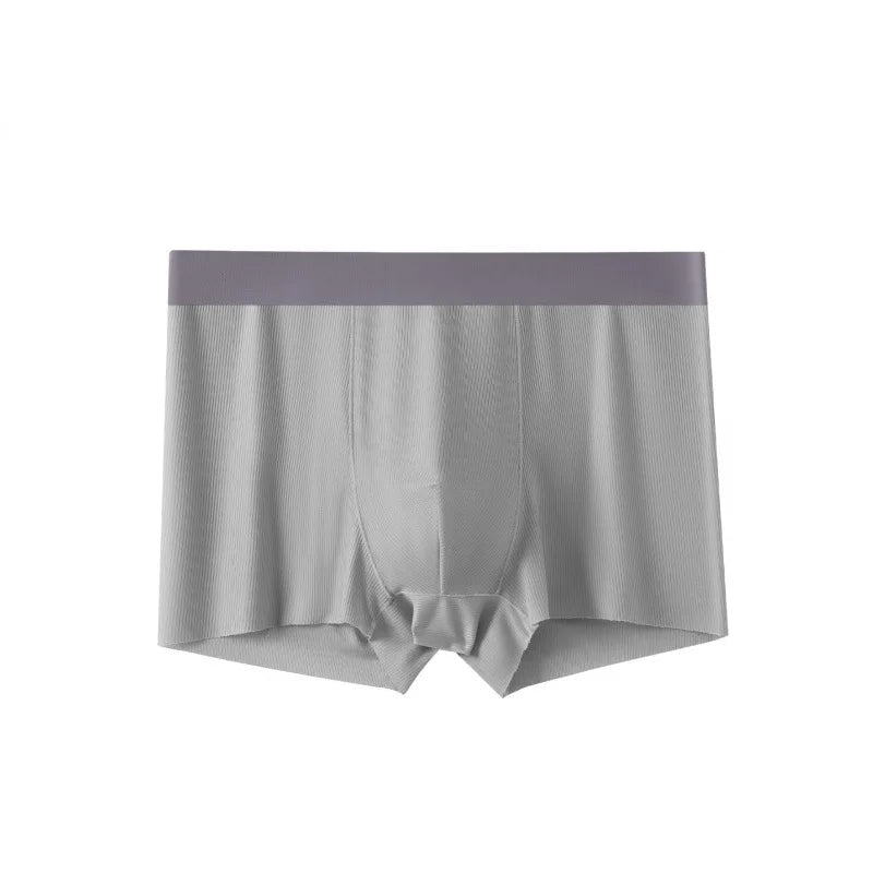 Men Boxers Thin Breathable Soft Ice Silk Seamless Daily Wear Anti-septic High Elasticity Male Underpants Men Underwear