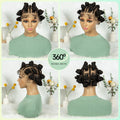 Synthetic Full Lace Braided Wigs Short Cute Handmade Bantu Braided Wigs with Baby Hair for Black Women Lace Frontal Braids Wigs