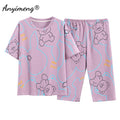 Summer Capris Pajamas Cute Cartoon Print for Women | SAMAG