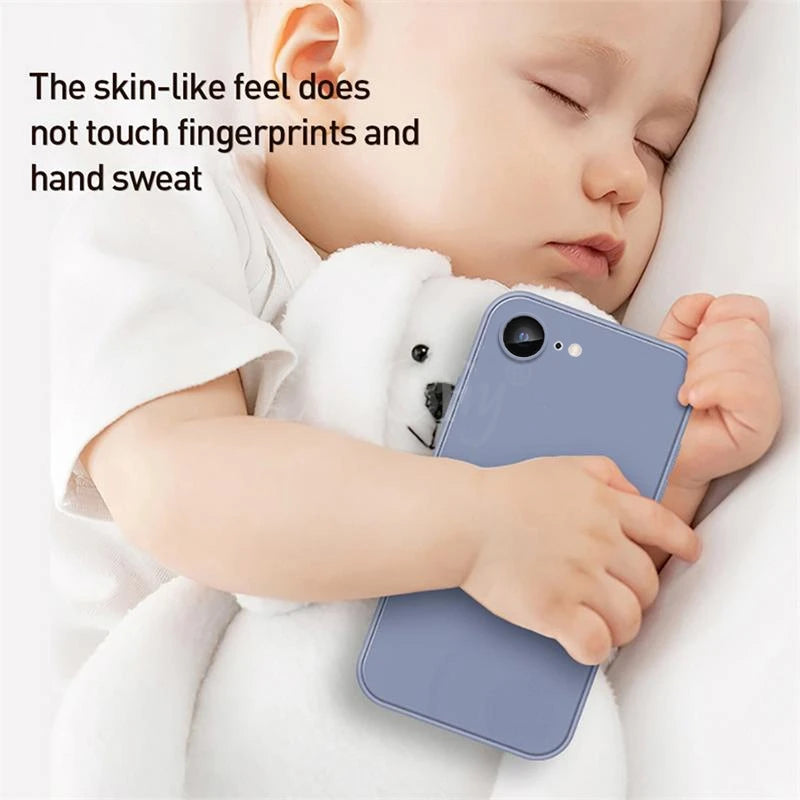 For iPhone 16e Case Liquid Silicone Plain Rubber Funda Phone Protector Case For iPhone 17e Cover For iPhone 17 E 16 E SE 4 Case