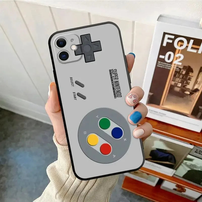 Retro Personality phone case For iphone16E 16pro 15pro 14 13 12 11 7 8 XR XS 14plus Silicone Anti Fall Protective Cover