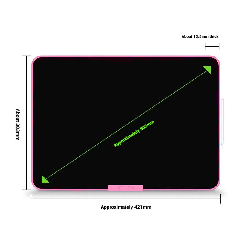 LCD Writing Tablet 12/16/20 Inch - USB-C Rechargeable, Eye-Protection Screen, Magnetic Pen, Dual-Surface for Home/Office/School