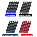 50pcs Fountain Pen Ink Cartridge Refills Bottle 4 Color Disposable Dia 3.4mm 2.6mm School Office Stationery Supplies CW-159
