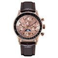 Sugess Chronograph Watch of Man ST1908 Swanneck Movement Mechanical Moonphase Wristwatches Waterproof Calendar Vintage New S468